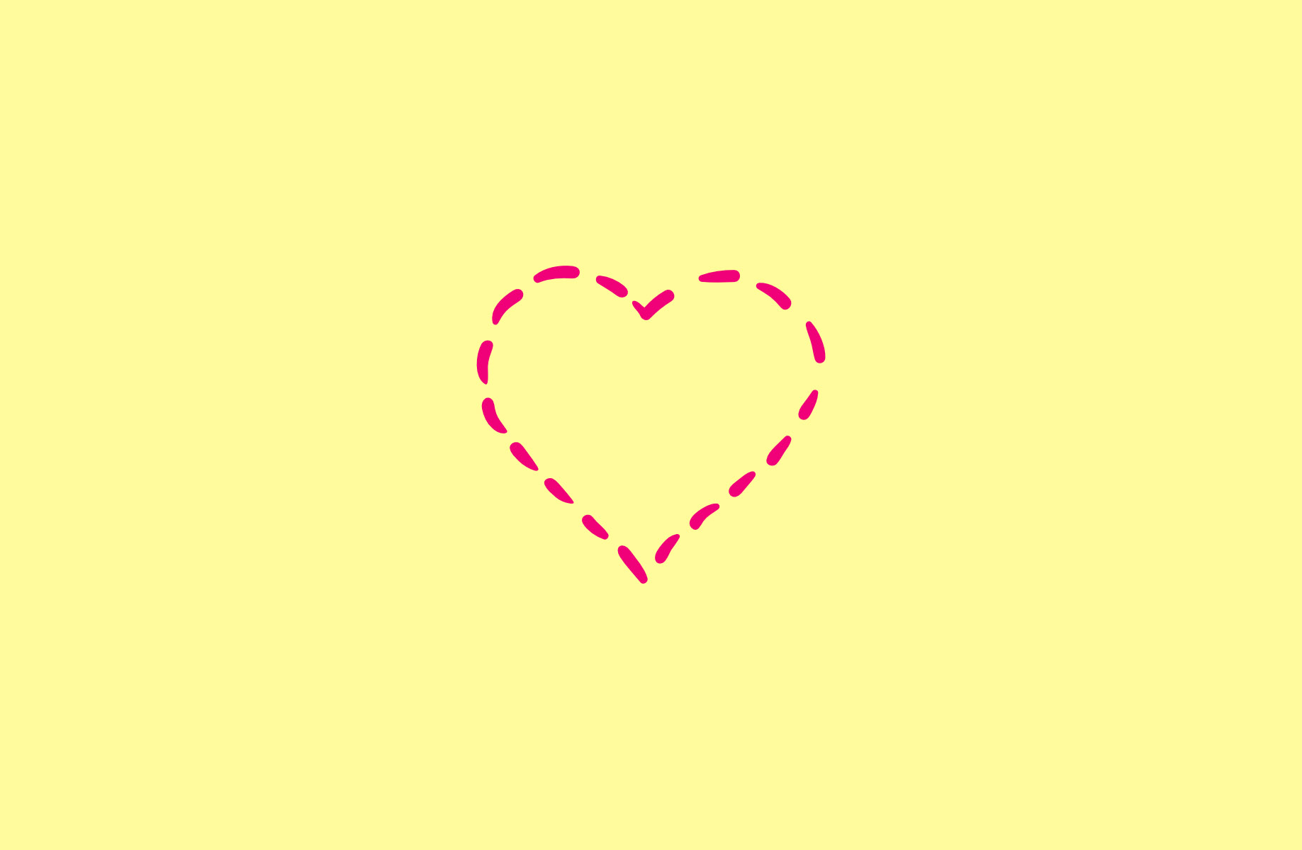 A heart made of hyphens