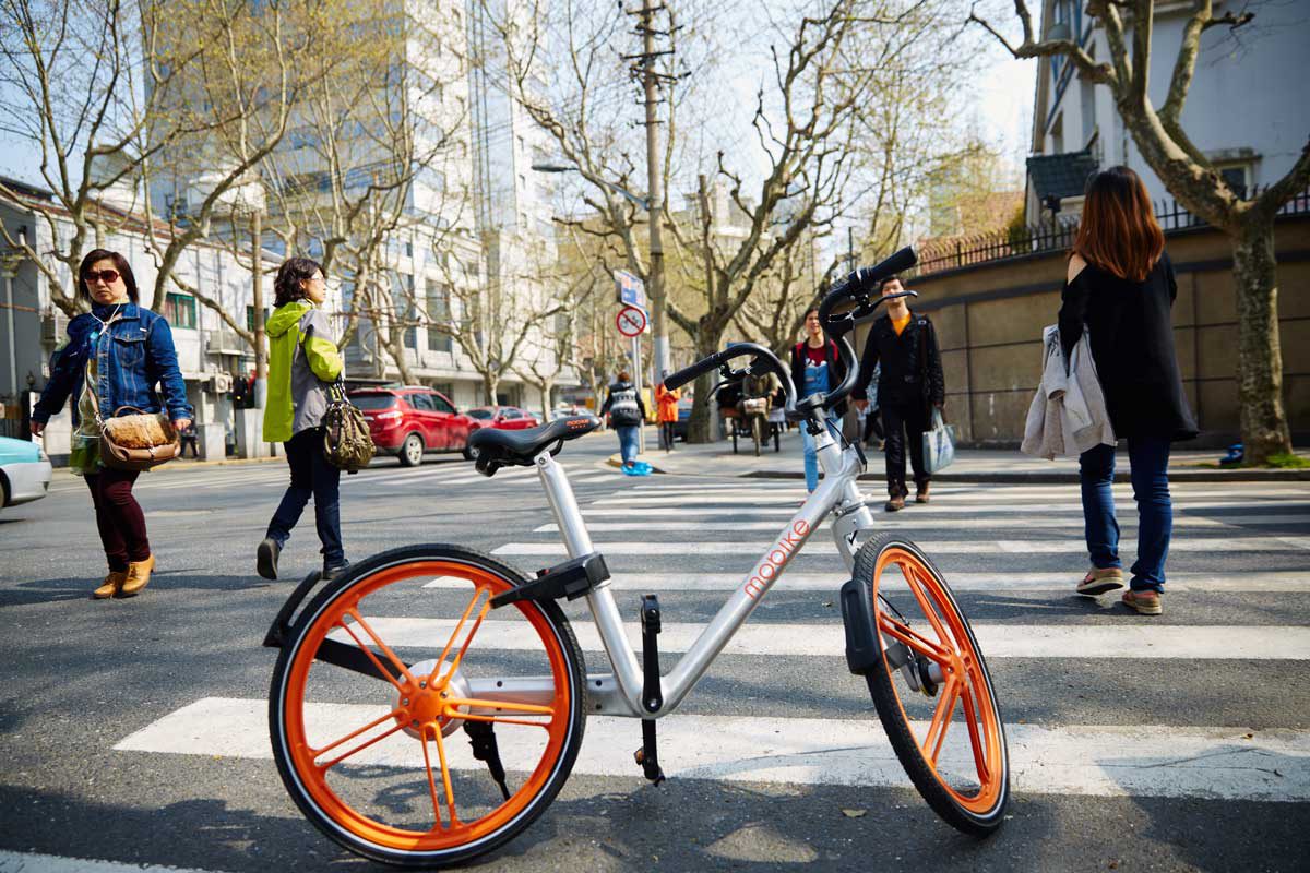 A Mobike smart bike